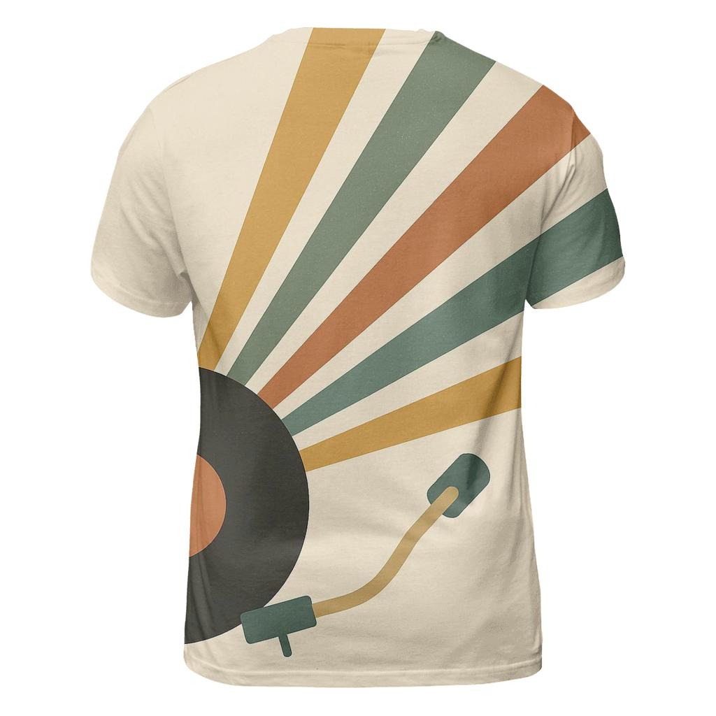 Sunbeam Record Player creative print fashion shirts