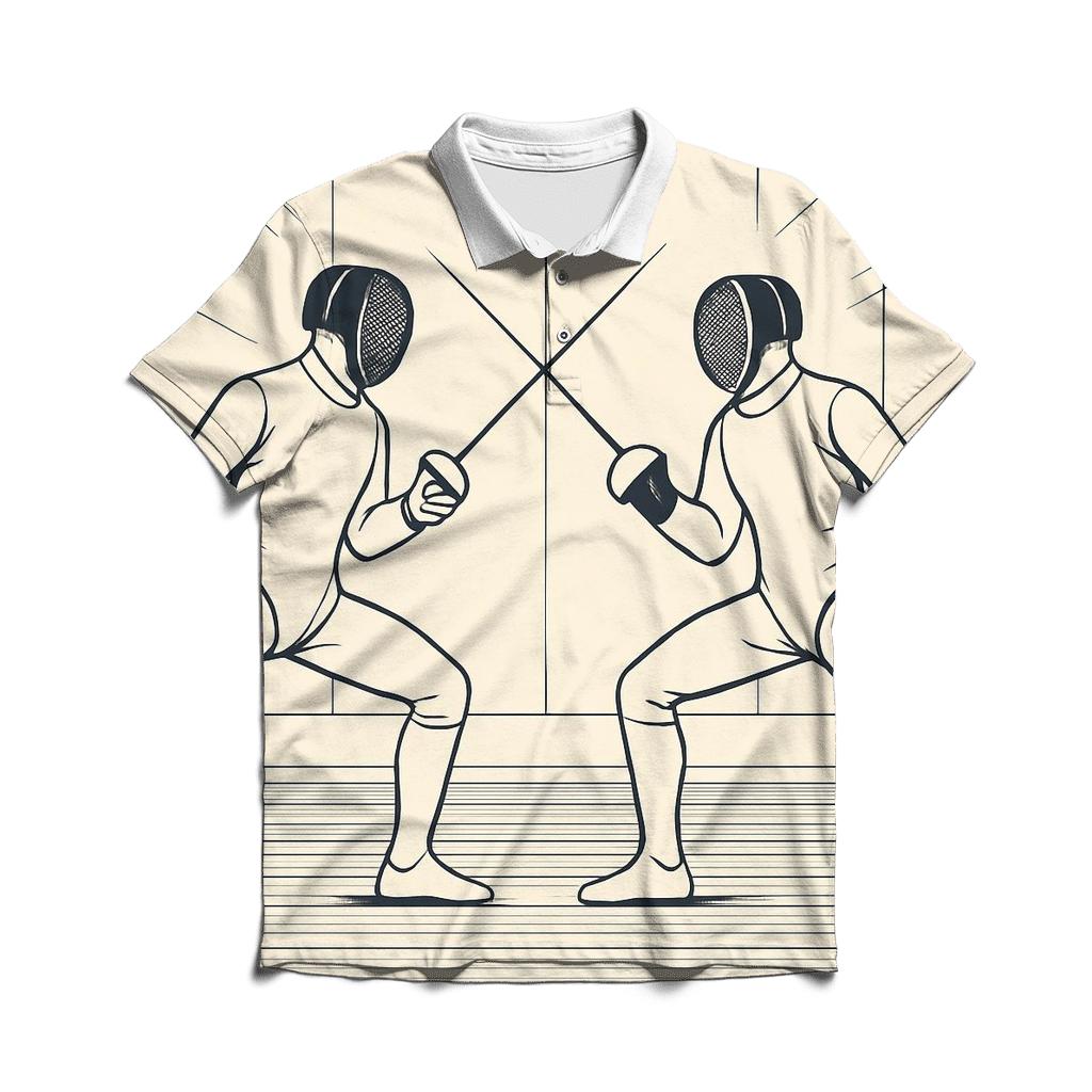 Fencing Precision Linework casual sports polo shirts