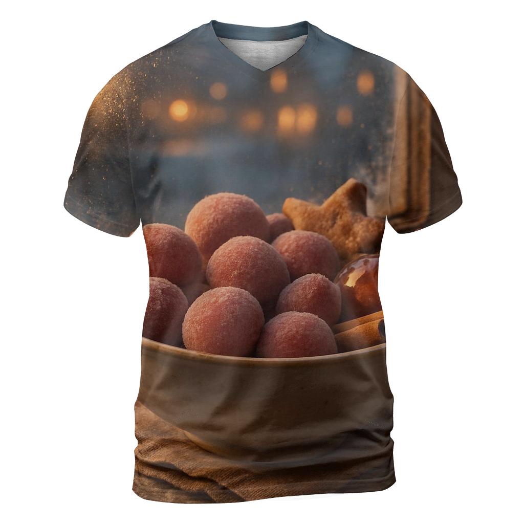 Bowl Of Sugarplums On Window Sill trendy printed shirt styles
