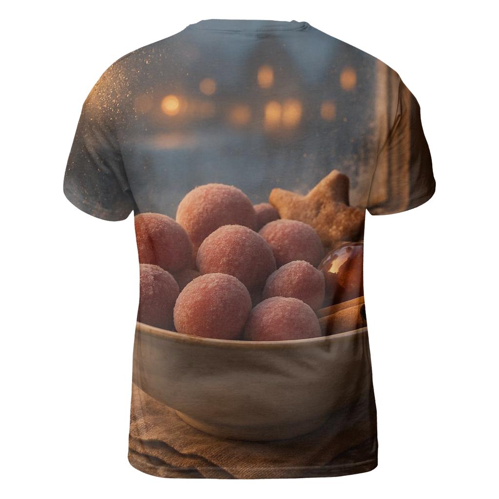 Bowl Of Sugarplums On Window Sill trendy printed shirt styles