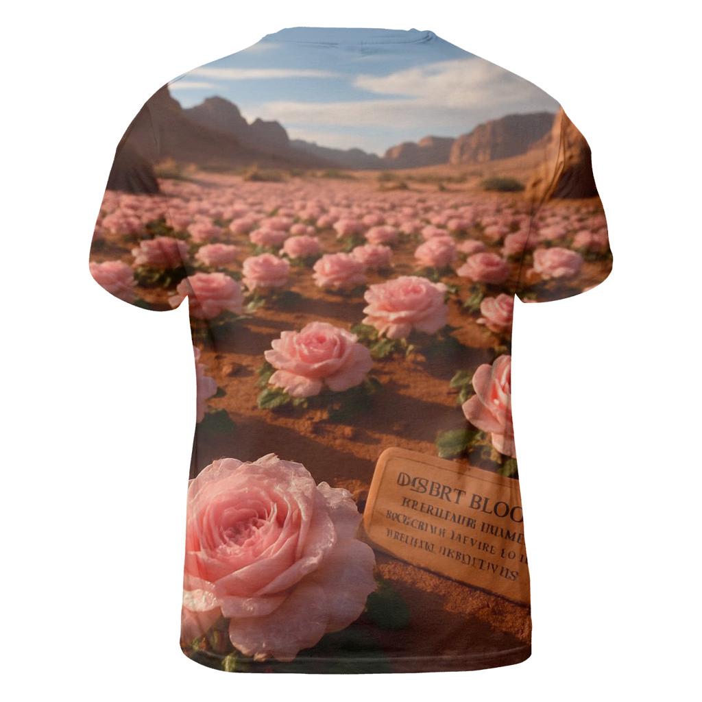 Desert Nubian Rose After Rare Rain trendy printed shirt styles