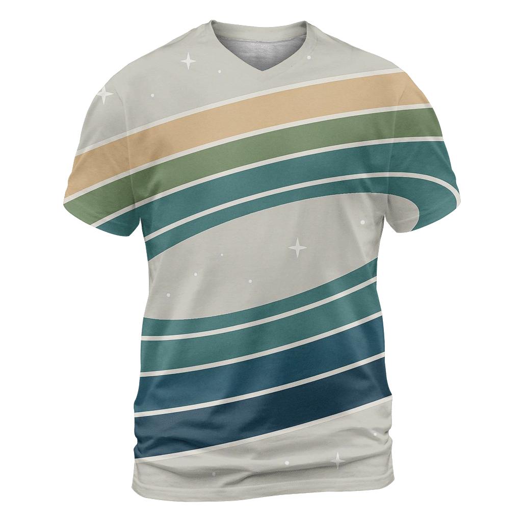 Ring Plane Horizon vibrant all-over design tees