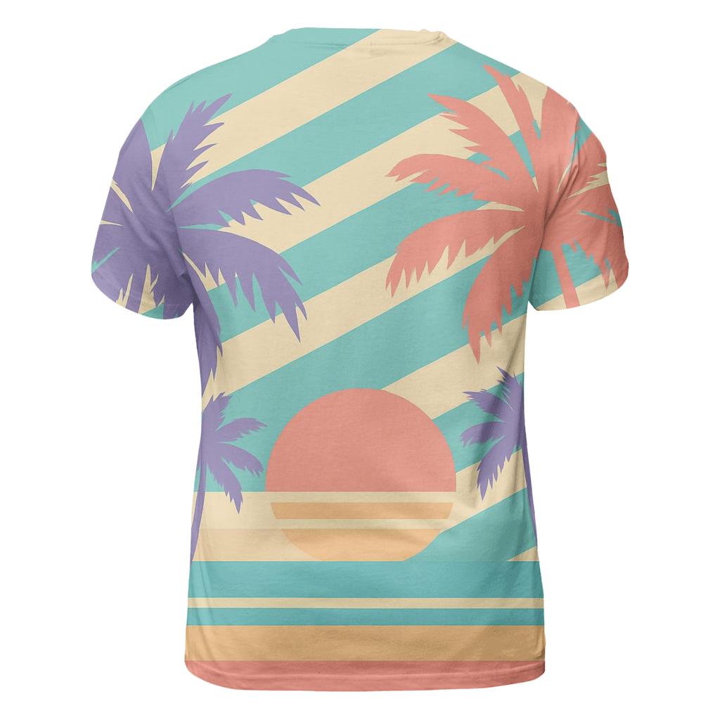 Synthwave Palm Lines unique graphic print tees