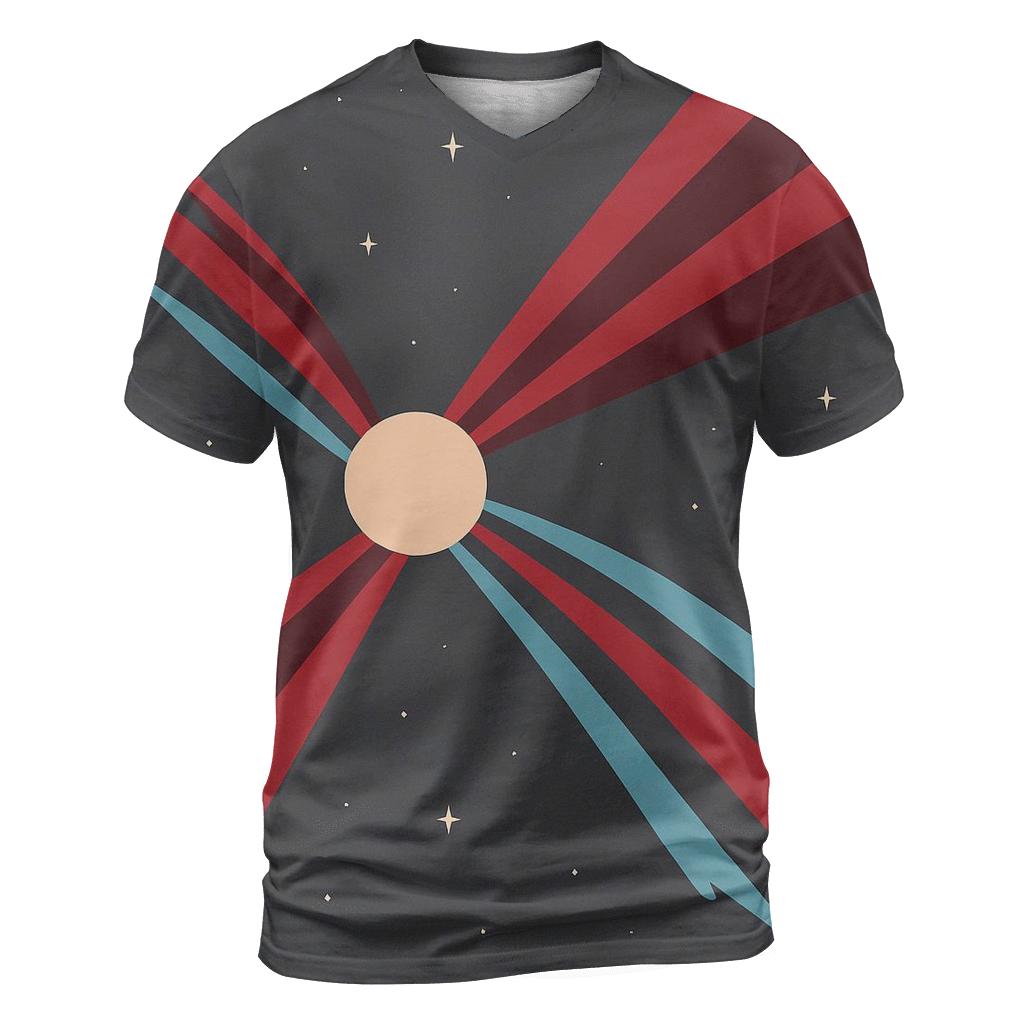 Jet Outflow Panels artistic all-over print tops