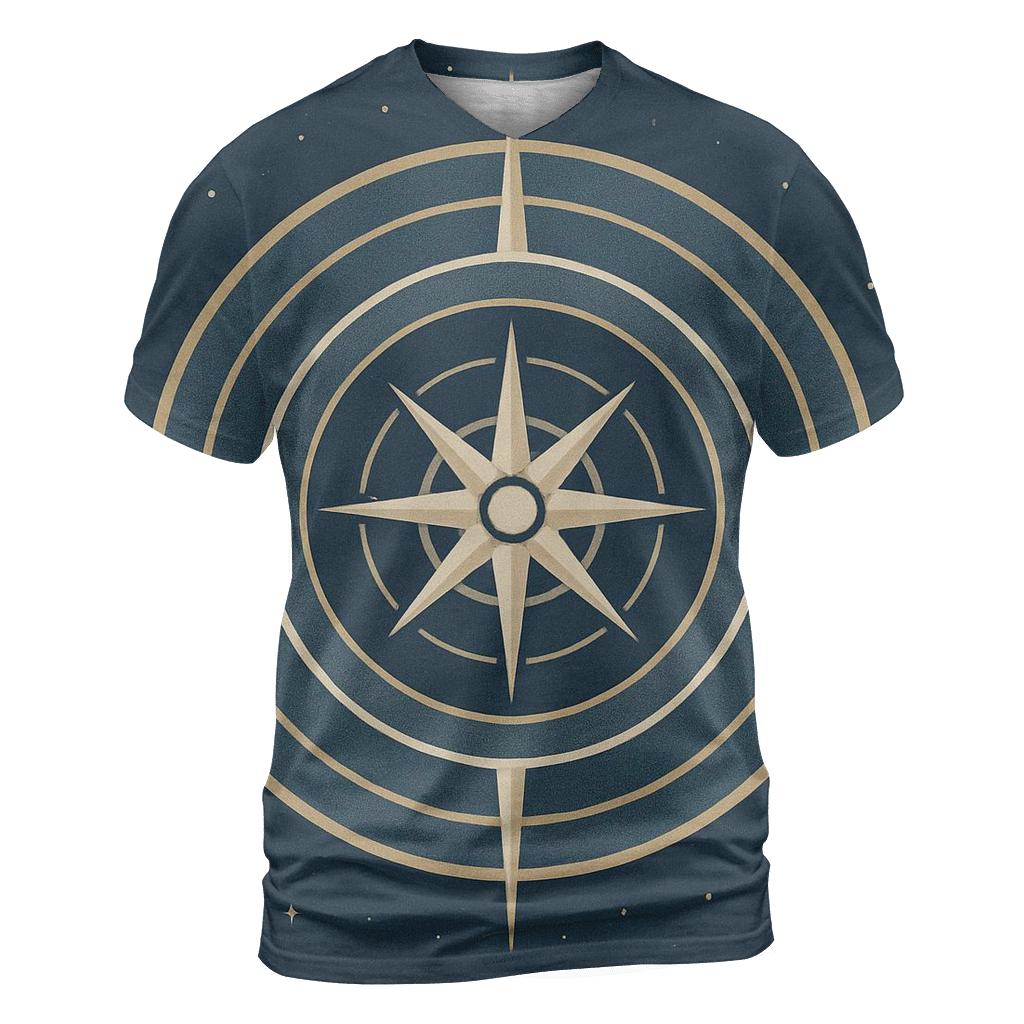 Inner Compass Rose trendy printed shirt styles