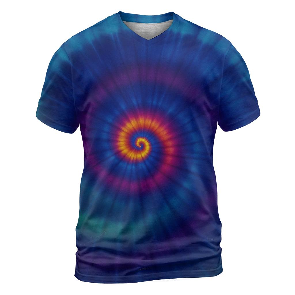 Spiral Overdye Remix creative print fashion shirts
