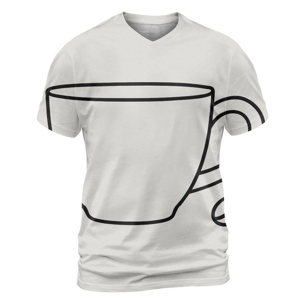 Cup Handle Outline designer pattern shirts