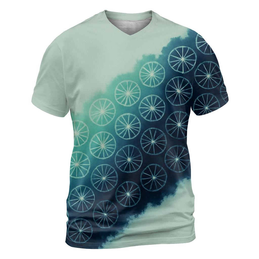 Diagonal Kumo Wave trendy printed shirt styles