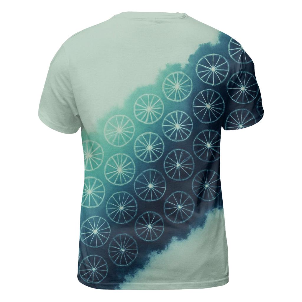 Diagonal Kumo Wave trendy printed shirt styles