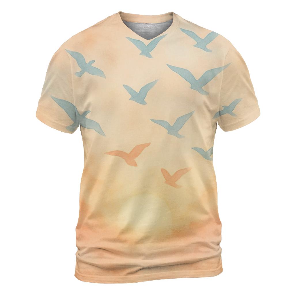 Dawn Chorus vibrant all-over design tees
