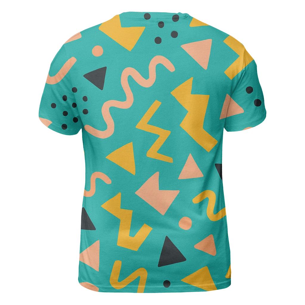 Memphis Neon Shuffle statement graphic shirts