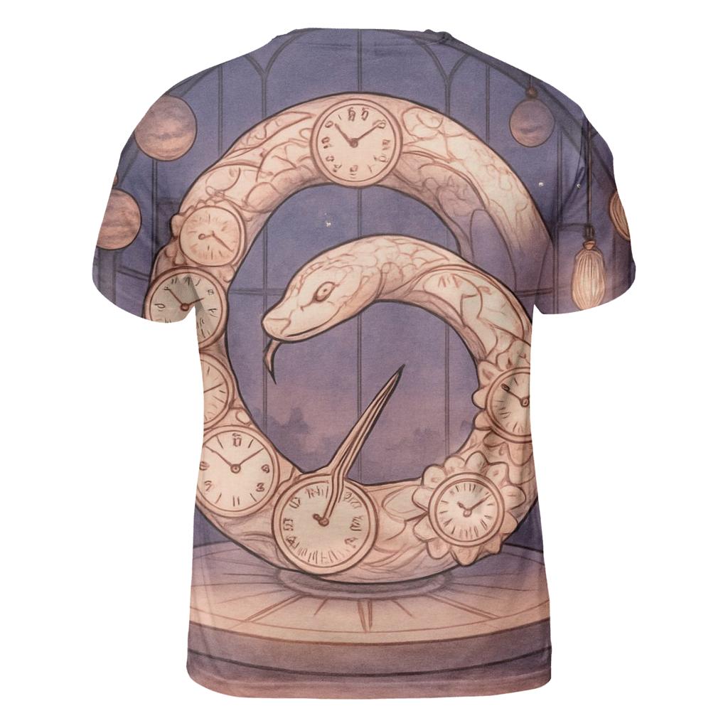 Ember Clockwork Garden vibrant all-over design tees