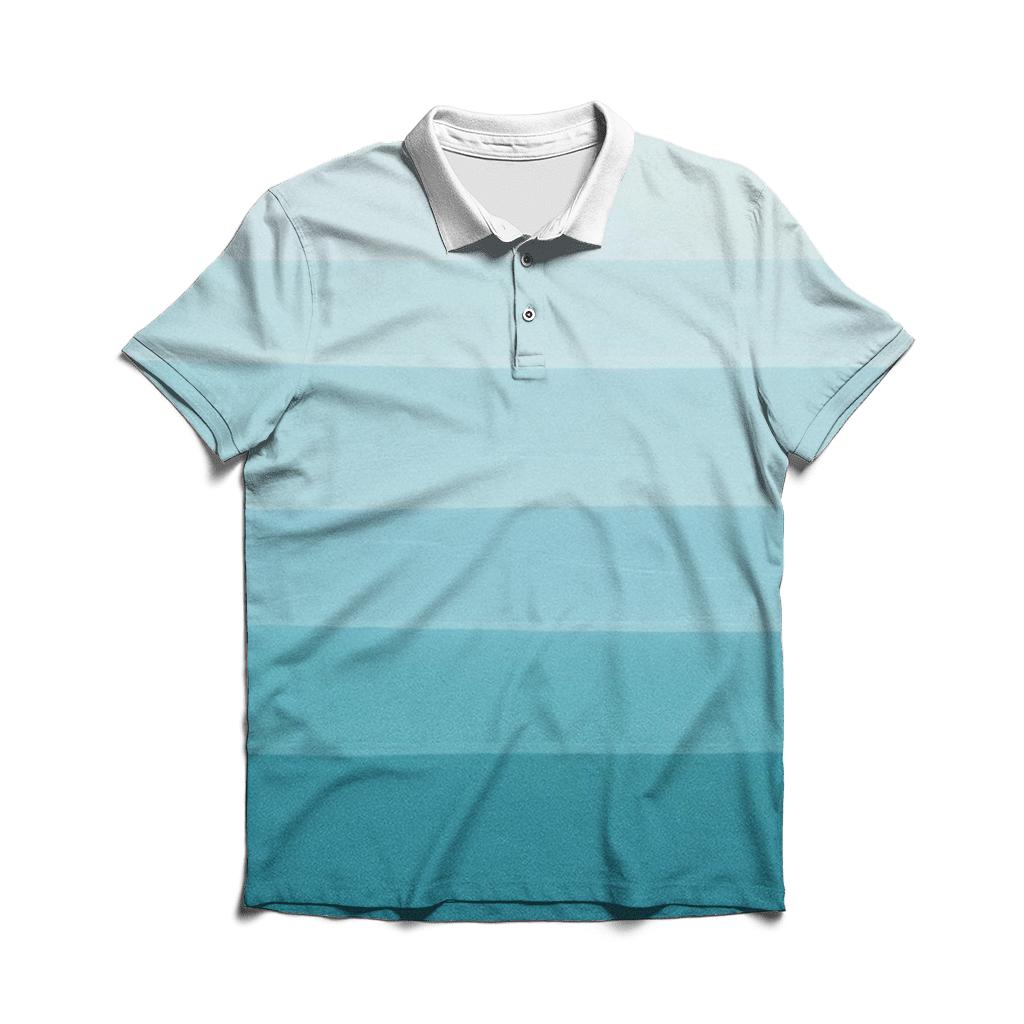 Glacier Blue Transition premium cotton polo shirts