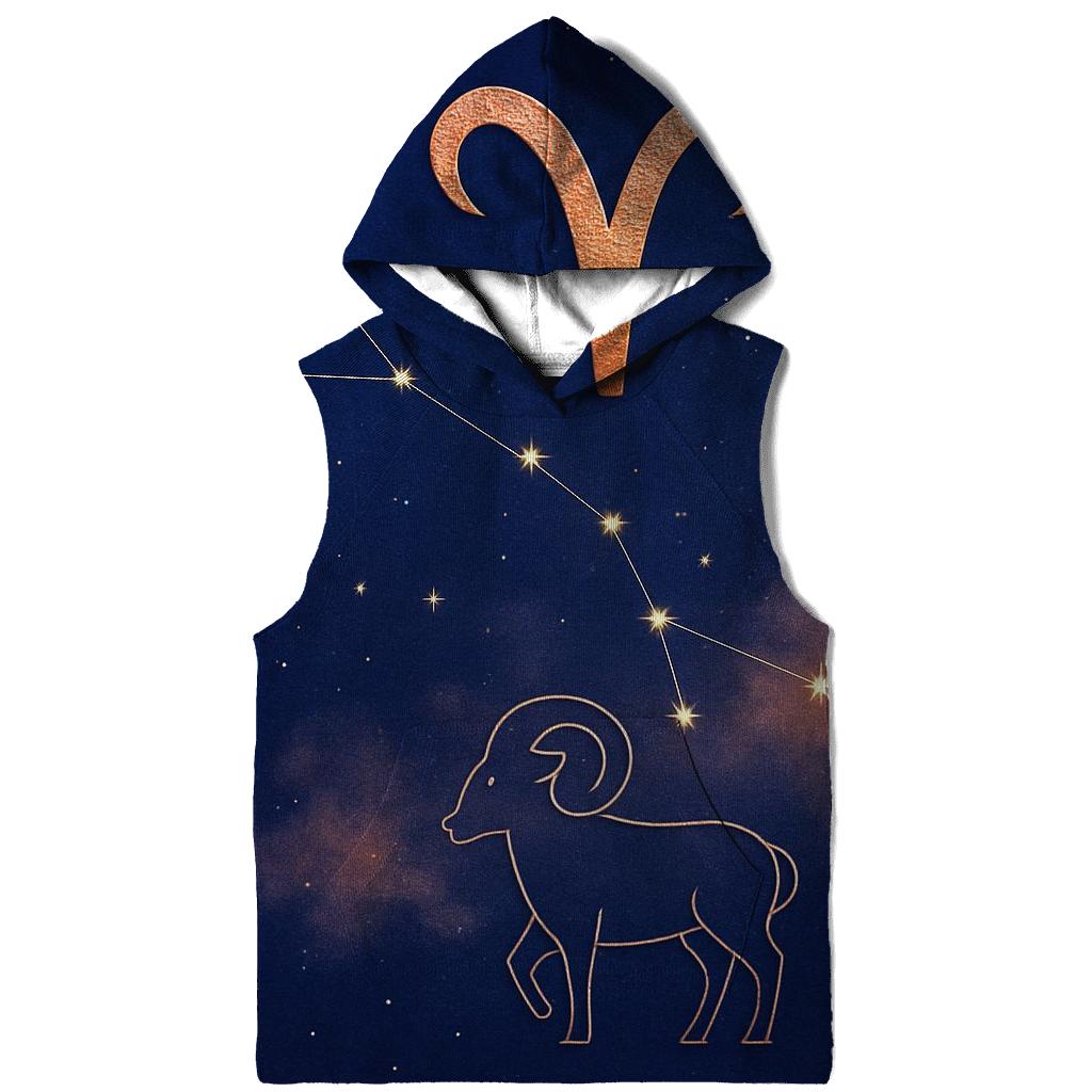 Celestial Aries Constellation Map zip-up hoodies