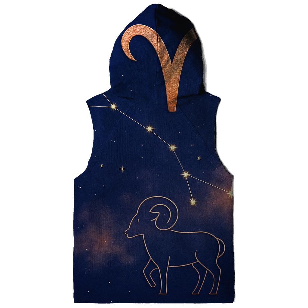 Celestial Aries Constellation Map zip-up hoodies