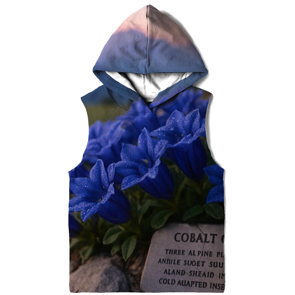 Alpine Gentian Meadow At Dawn designer hoodies