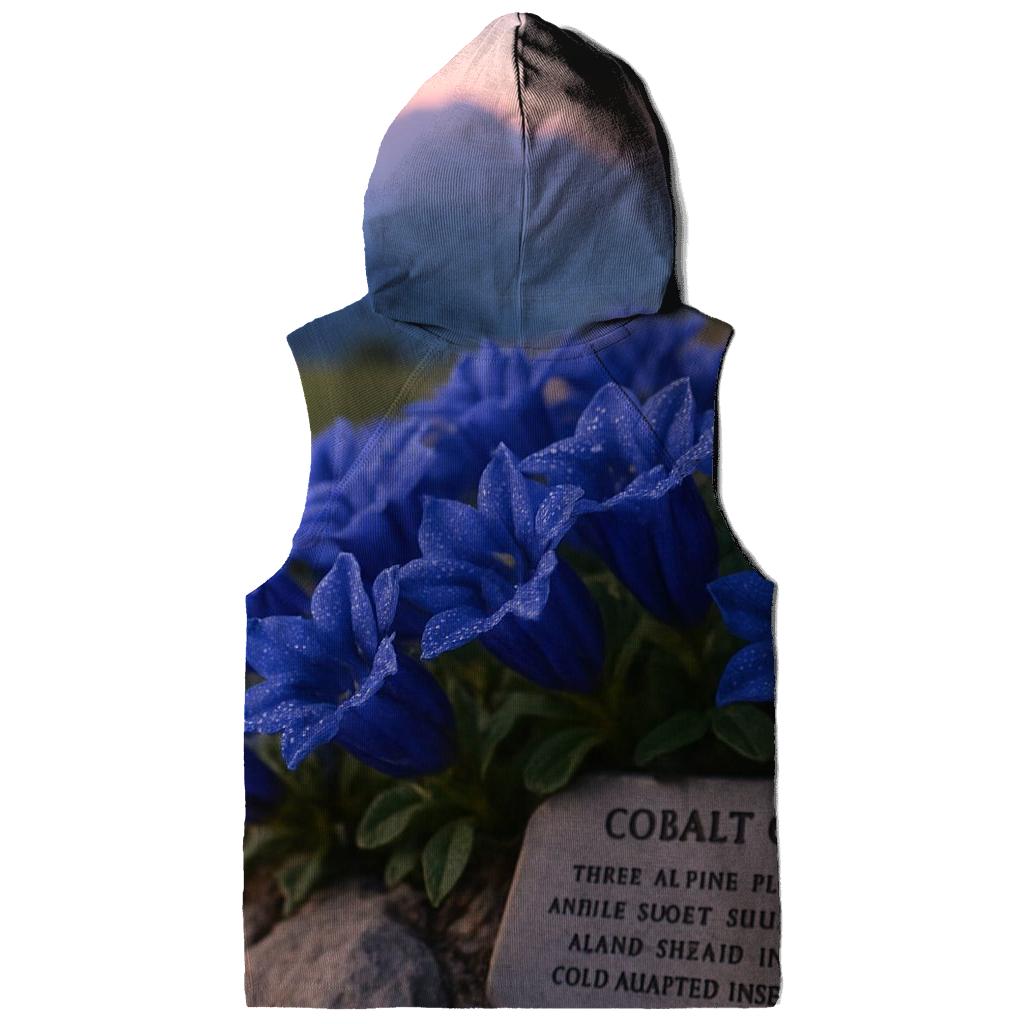 Alpine Gentian Meadow At Dawn designer hoodies