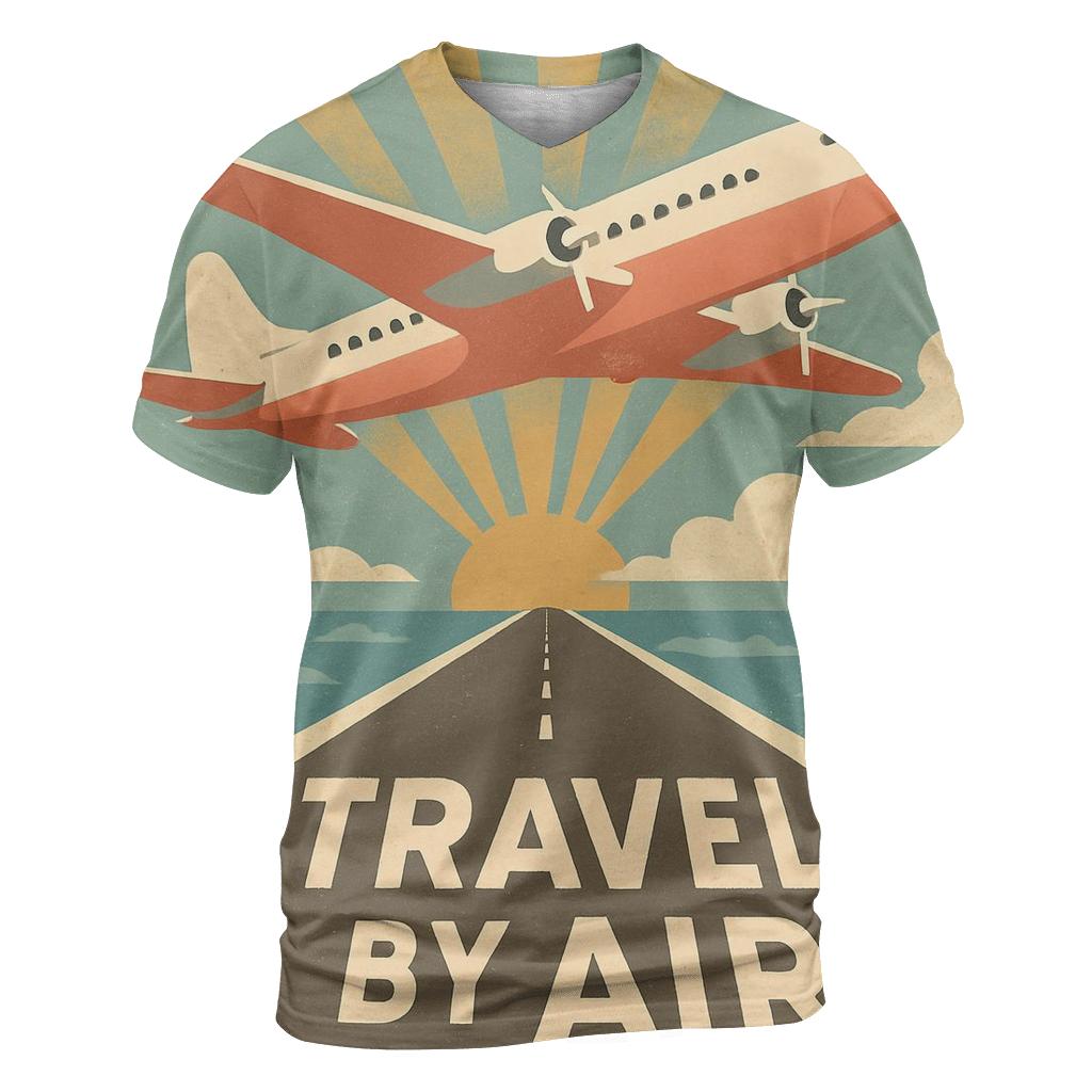 Retro Airline Travel Poster statement graphic shirts