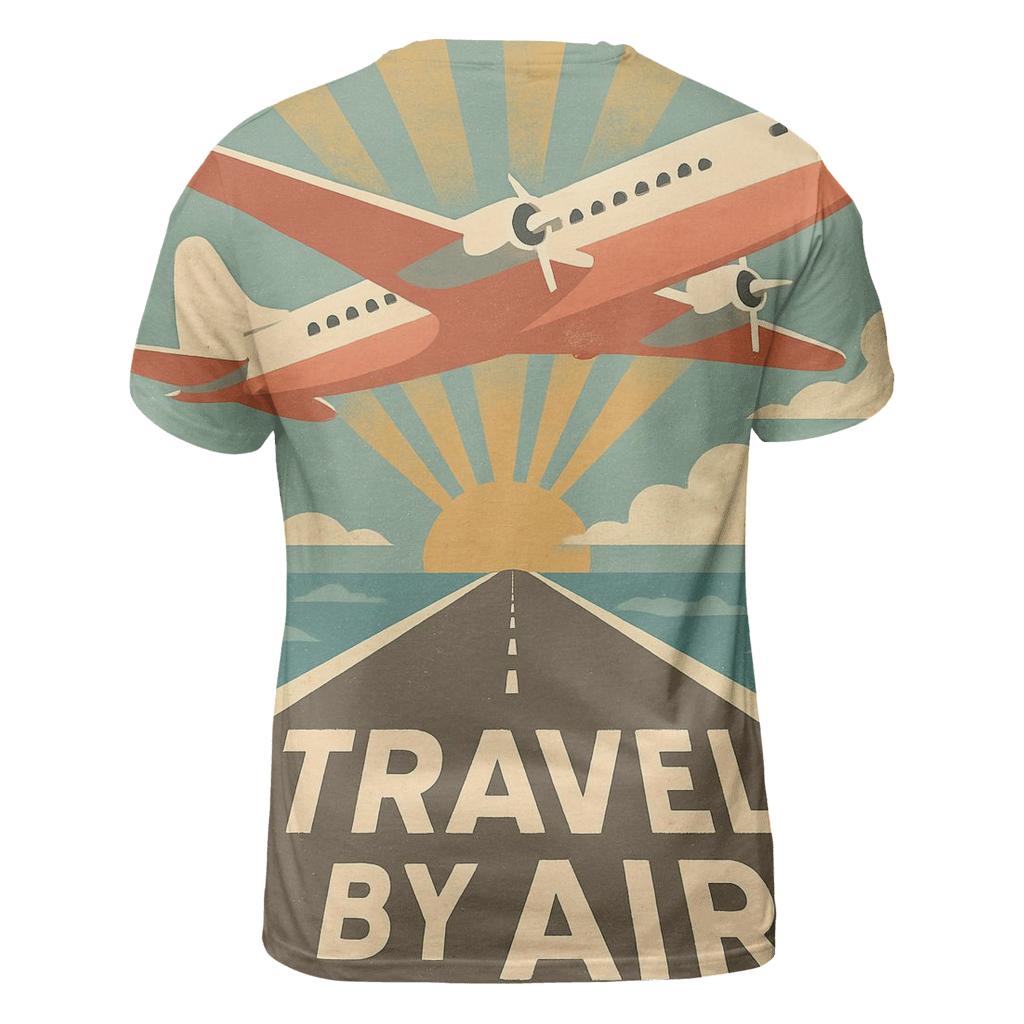 Retro Airline Travel Poster statement graphic shirts