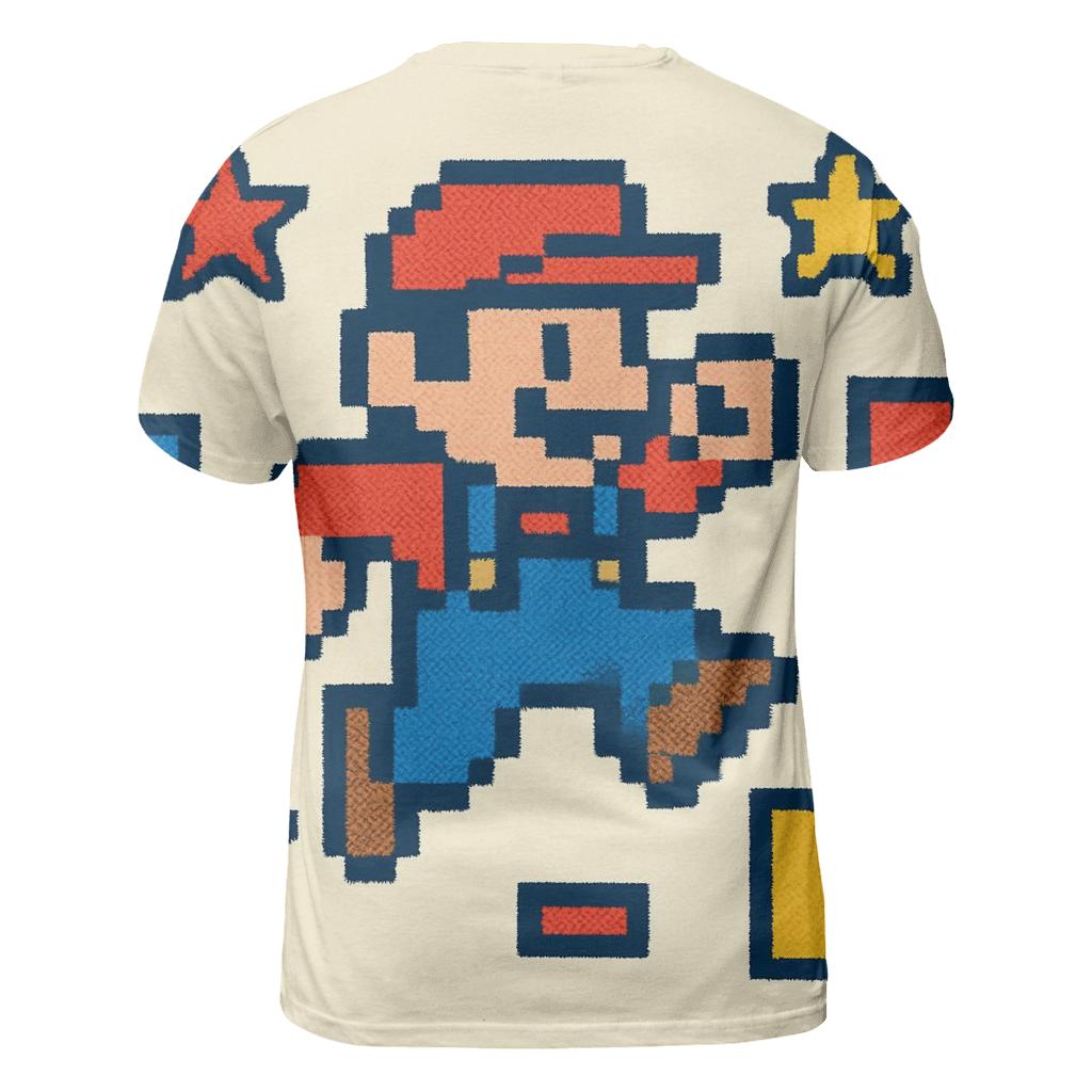 Vintage Arcade Pixel Hero creative print fashion shirts