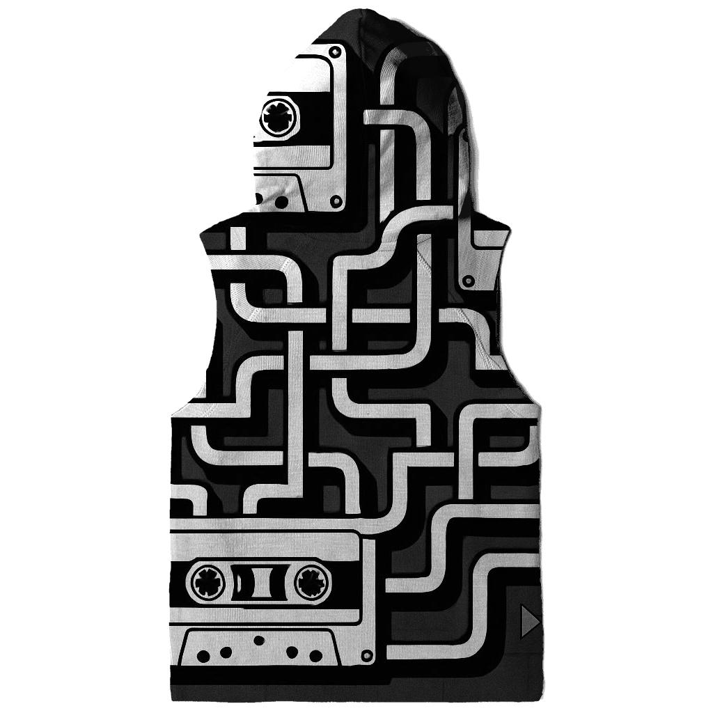 Cassette Circuit Maze embroidered hoodies