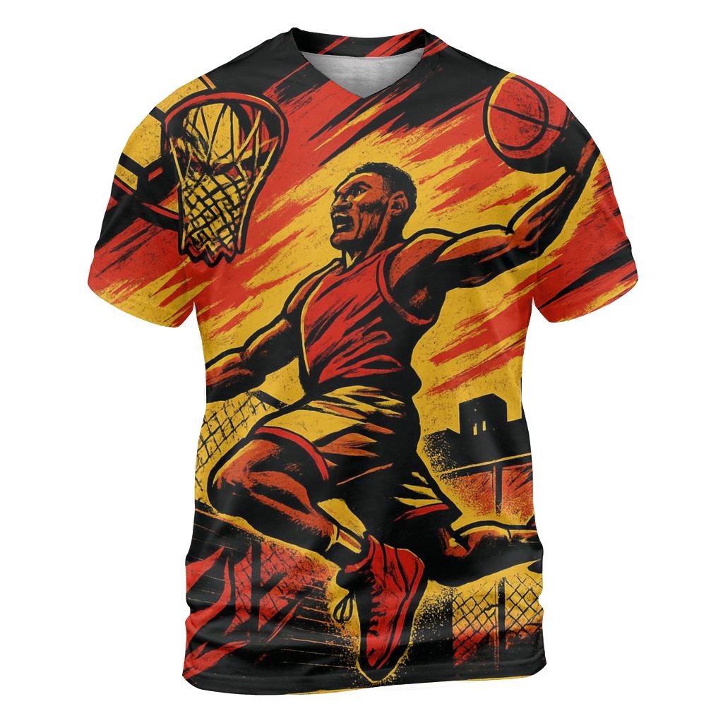 Street Basketball Pulse vibrant all-over design tees