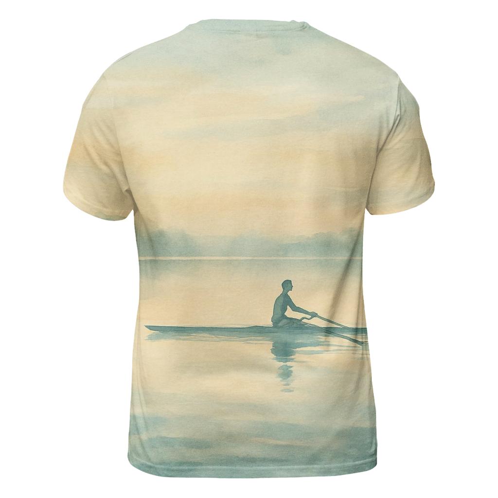 Morning Row Serenity vibrant all-over design tees
