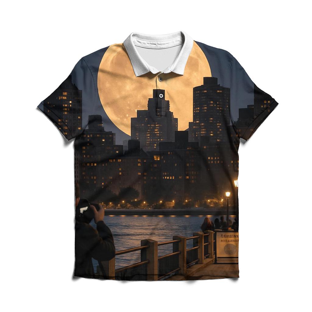 Harvest Moon Over The Upper East River classic pique polos