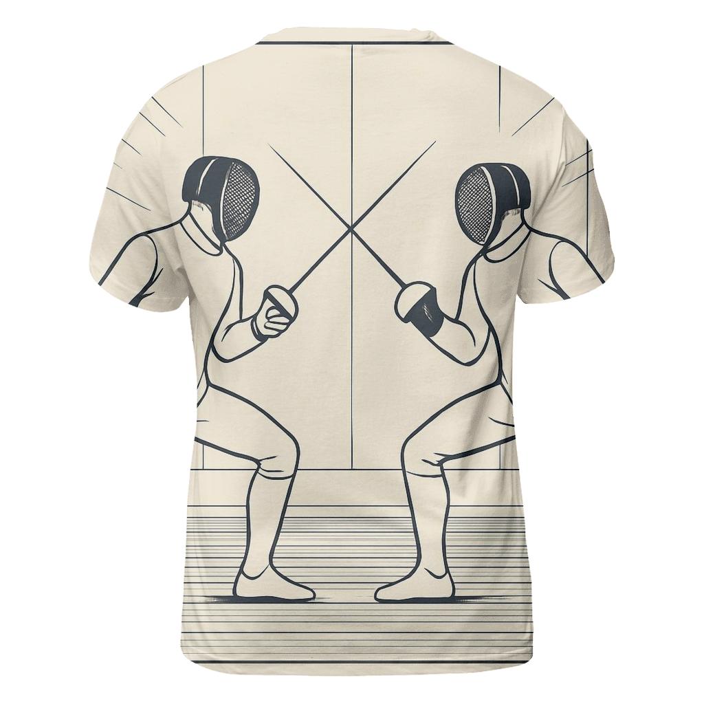 Fencing Precision Linework unique graphic print tees
