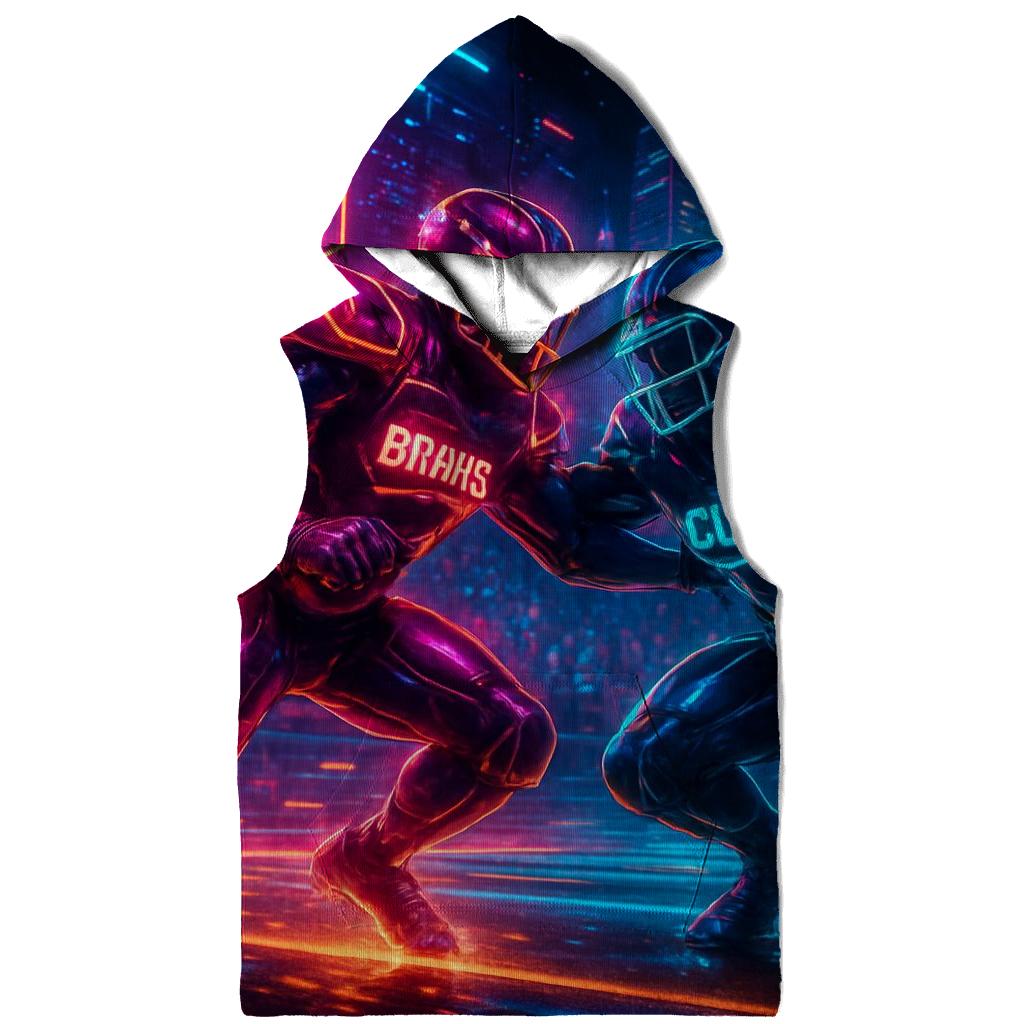 Neon Rivalry Scrimmage printed hoodies