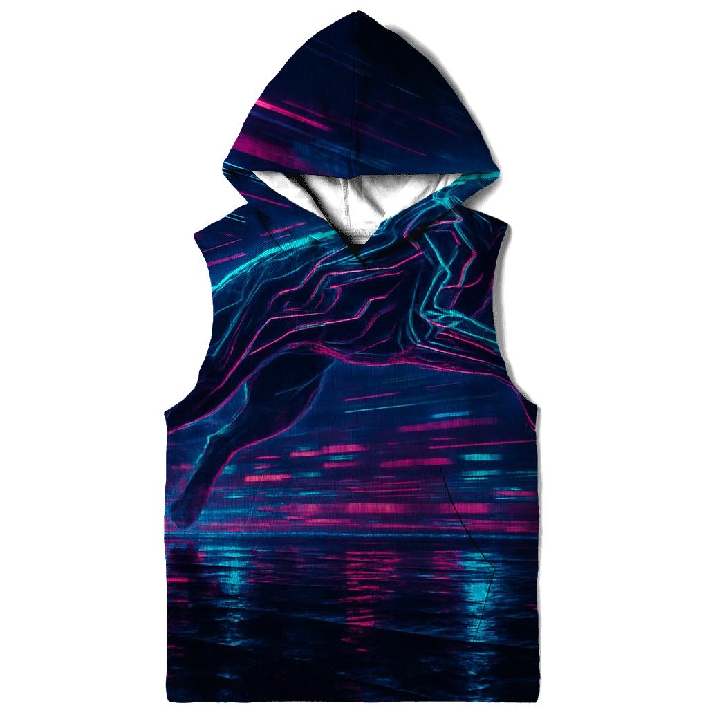 Neon Cyberwave Panther custom hoodies