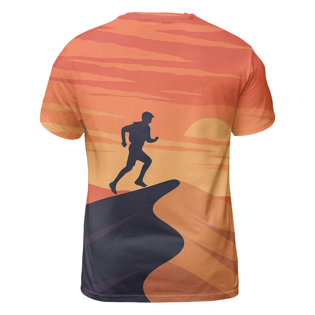 Trail Running Sunset Silhouette trendy printed shirt styles