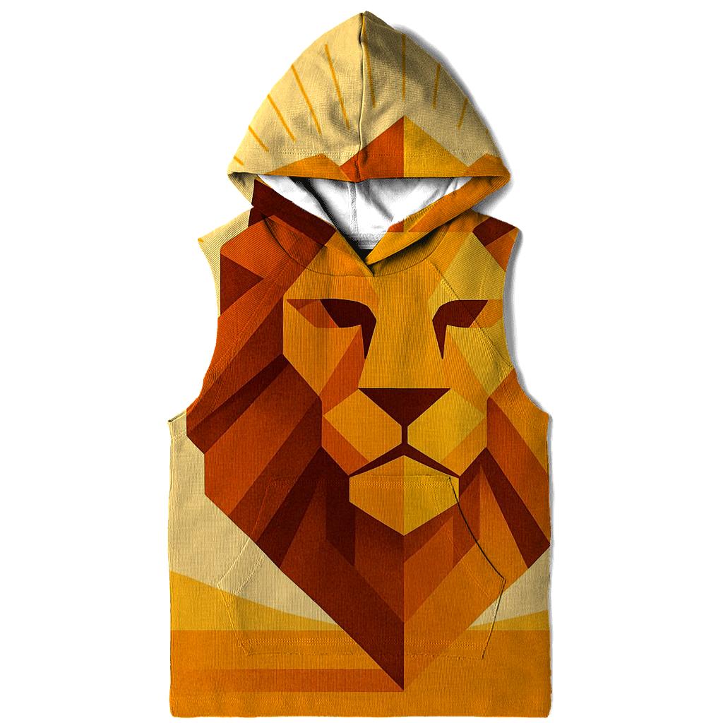 Solar Flare Geometric Lion designer hoodies