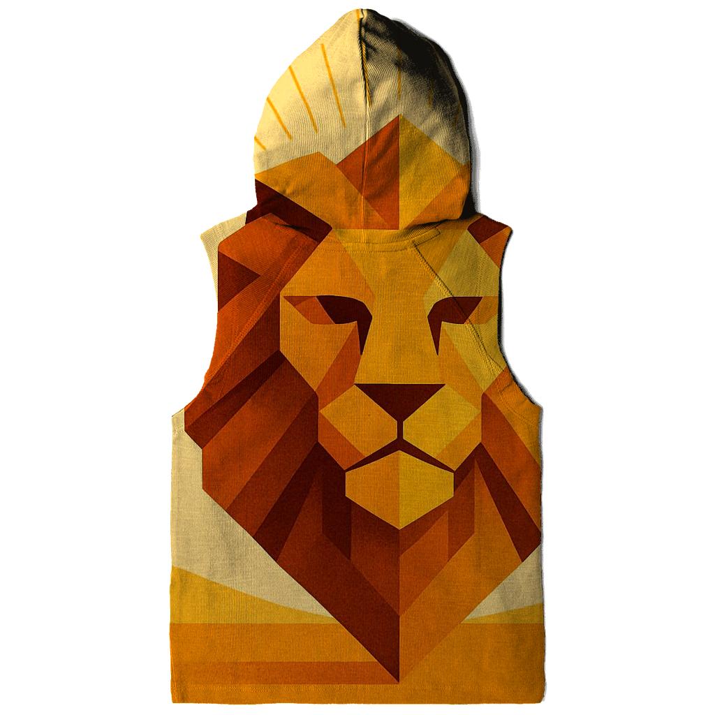 Solar Flare Geometric Lion designer hoodies