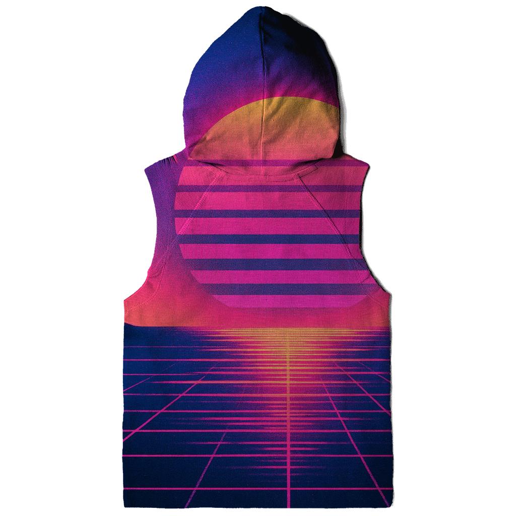 Retro Wave Sunset Palms zip-up hoodies