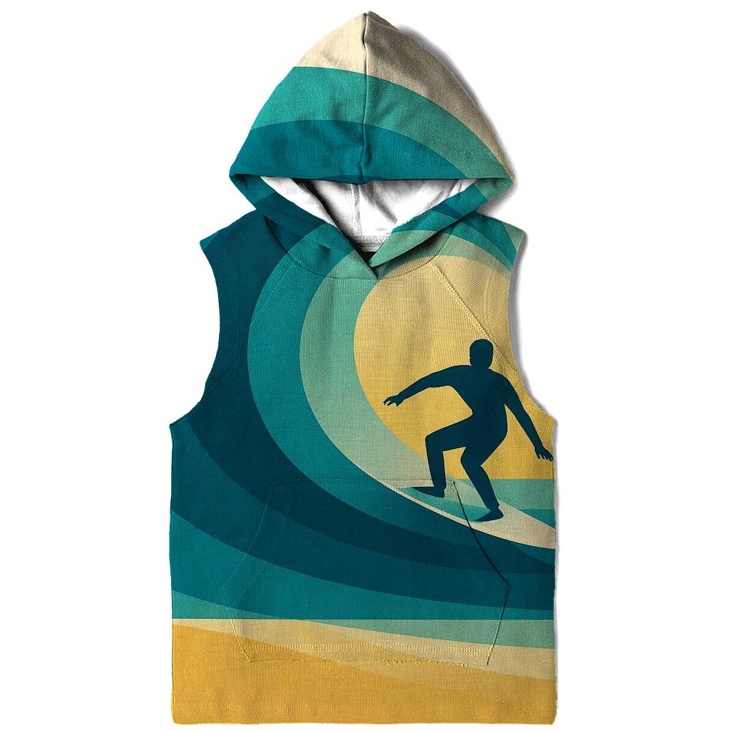 Coastal Surf Geometry printed hoodies