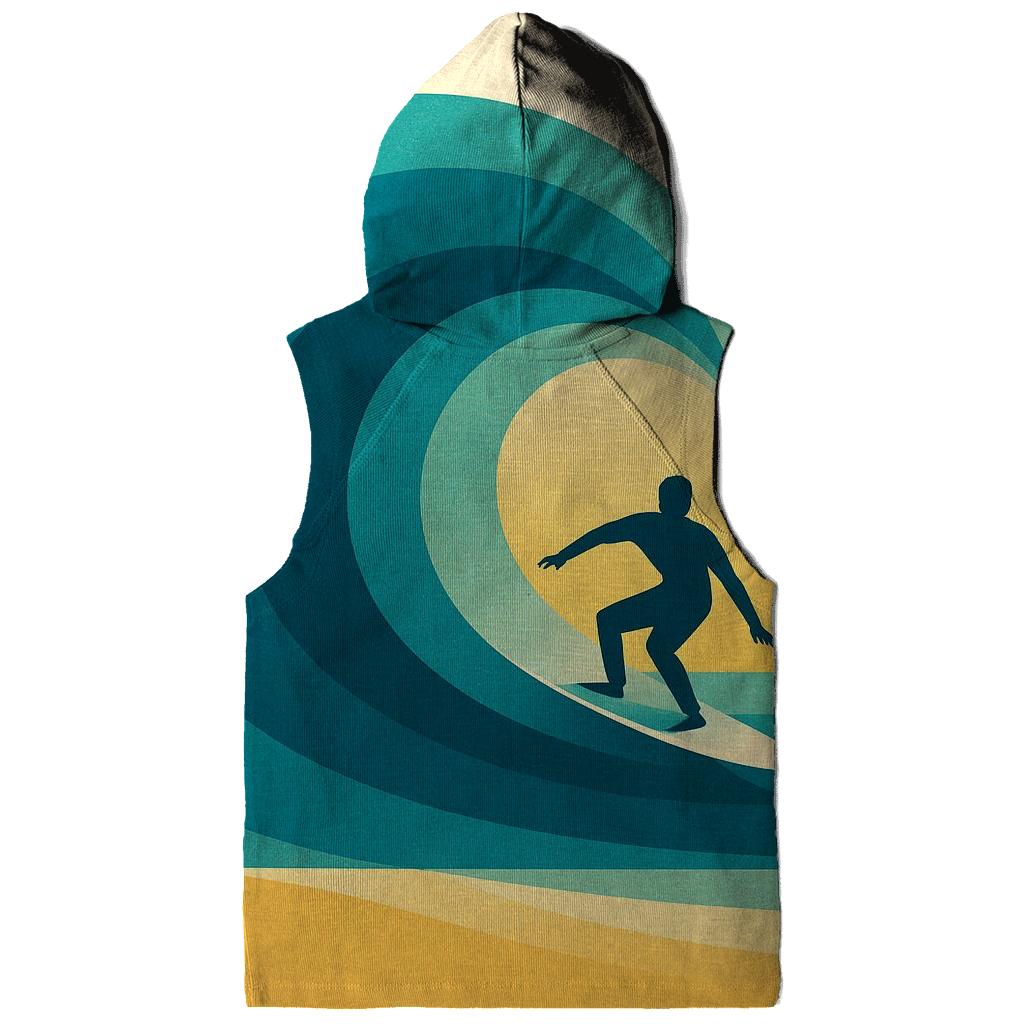 Coastal Surf Geometry printed hoodies