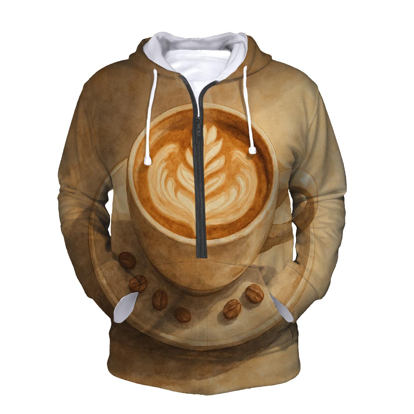 Latte Swirl Bloom premium hoodies