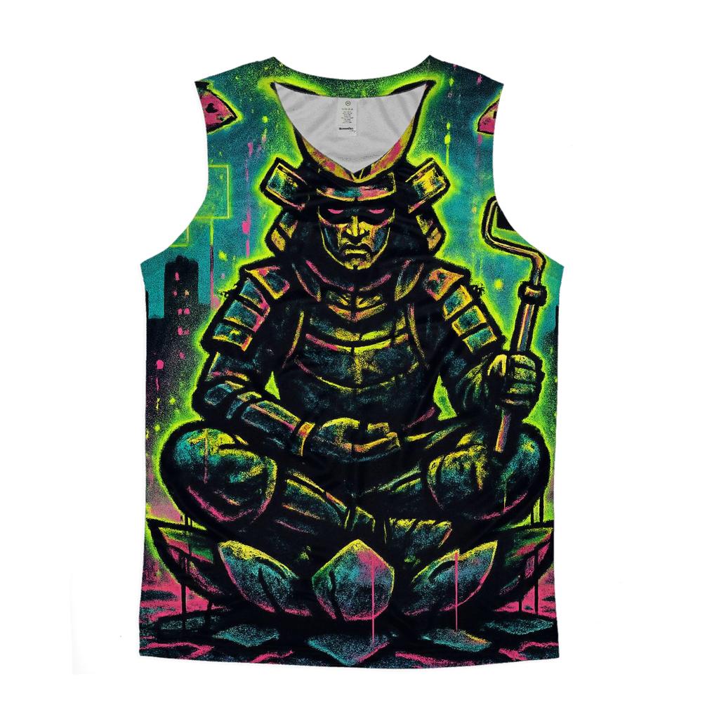 Graffiti Lotus Samurai sports performance tank tops