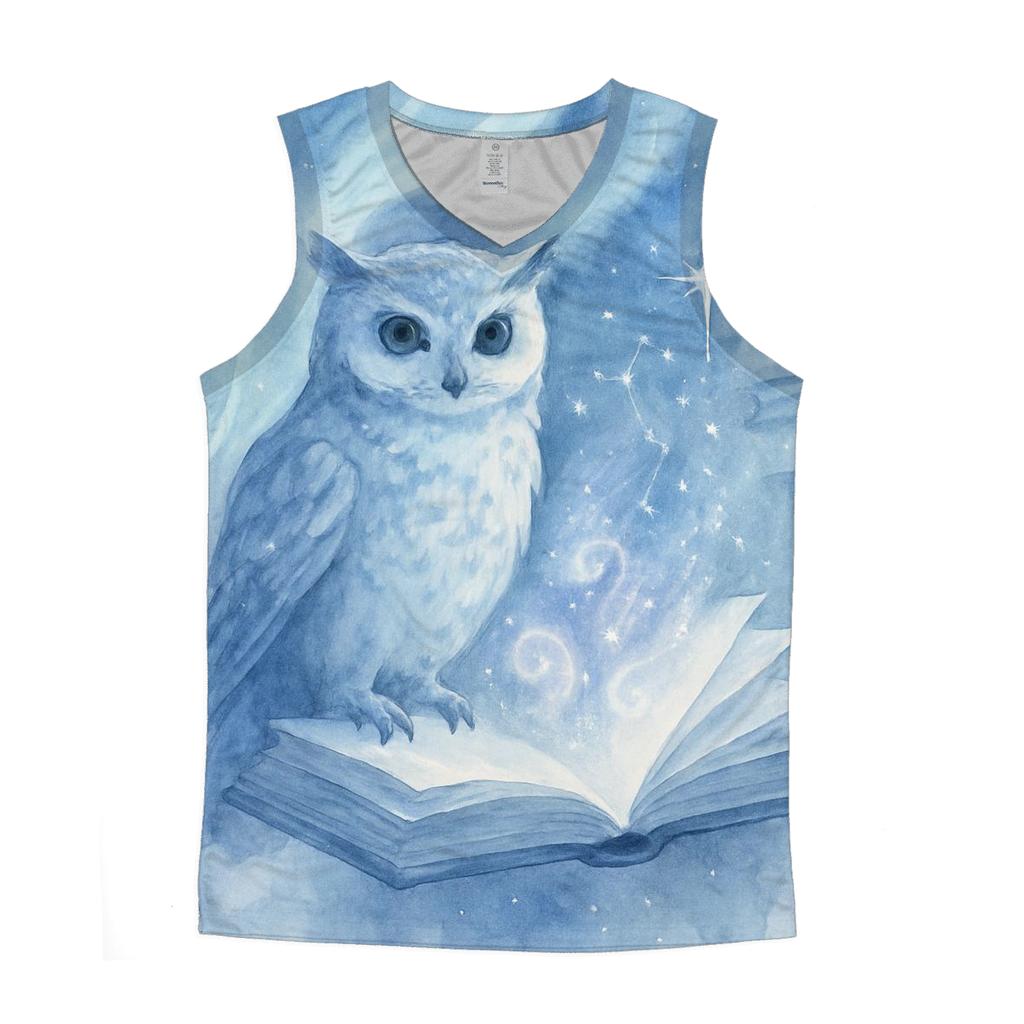 Aurora Owl Librarian cotton sleeveless tops