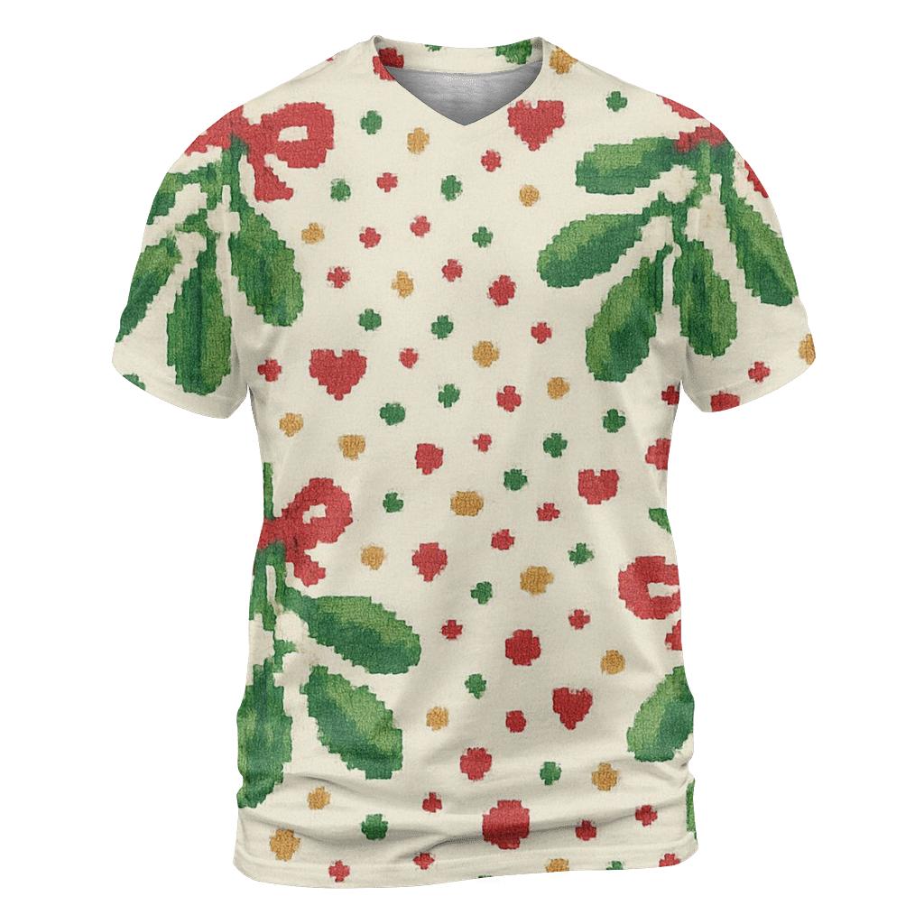 Merry Mistletoe Confetti Design custom all-over print shirts