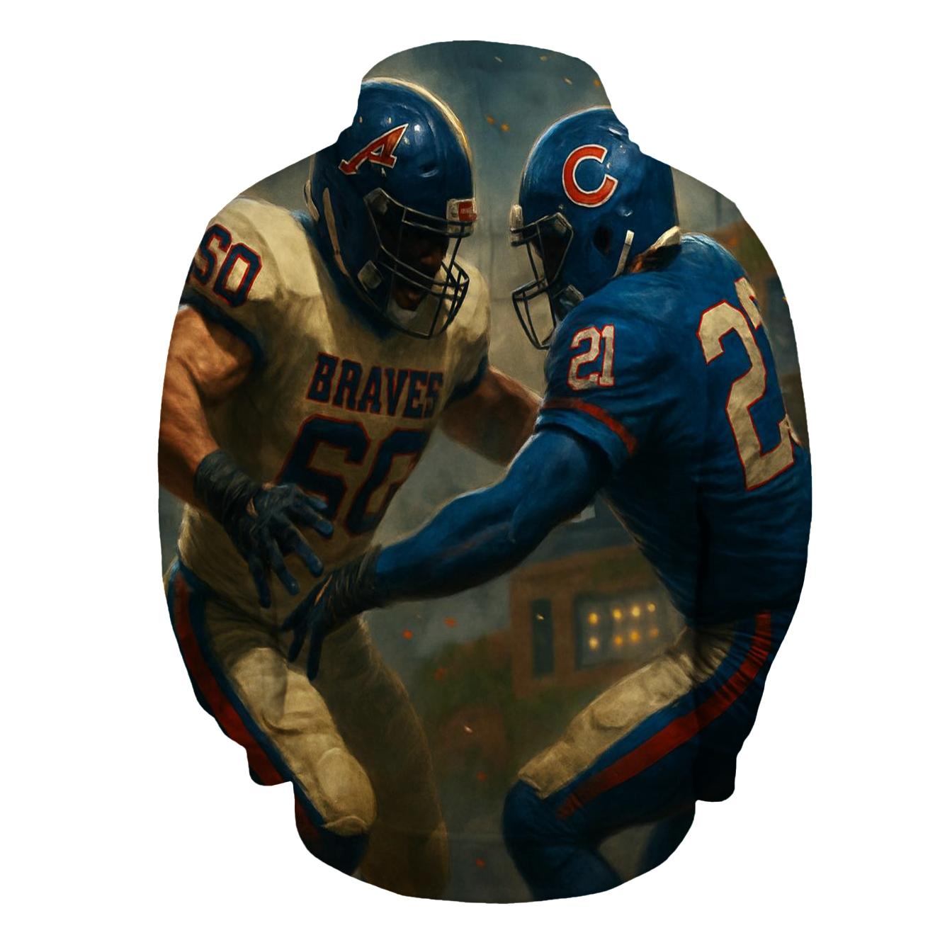 Midnight Gridiron Showdown custom hoodies