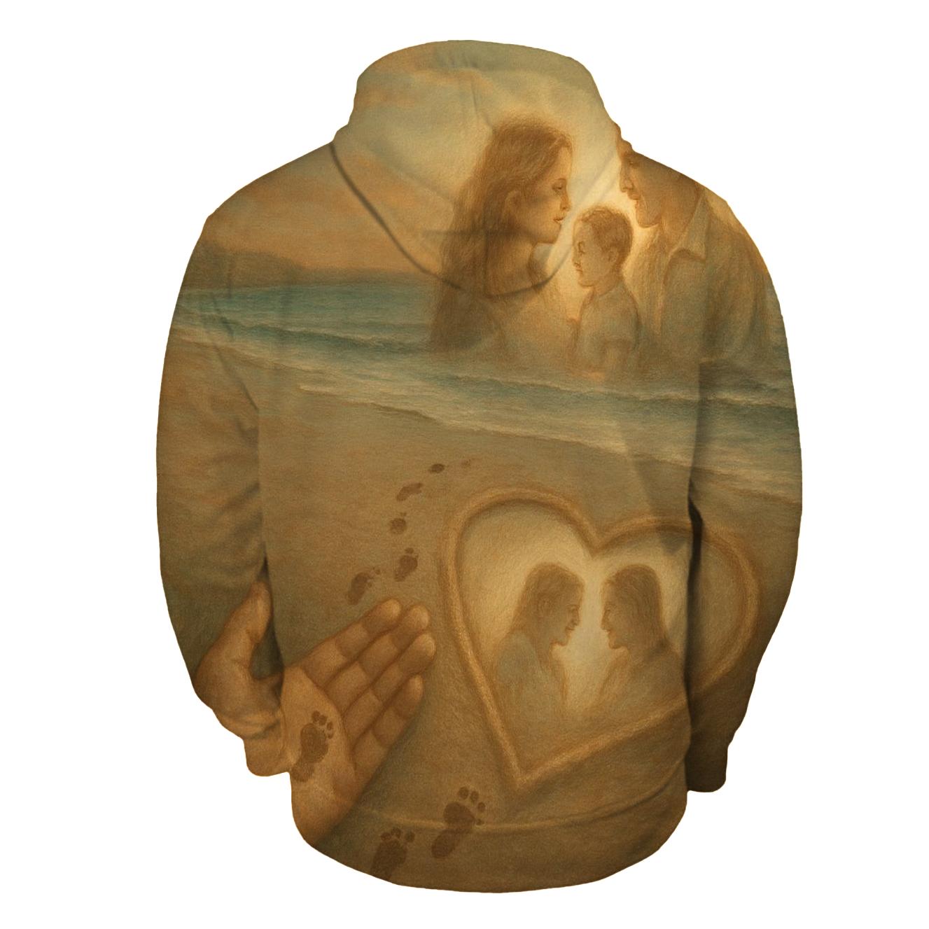 Footprints In The Heart graphic hoodies