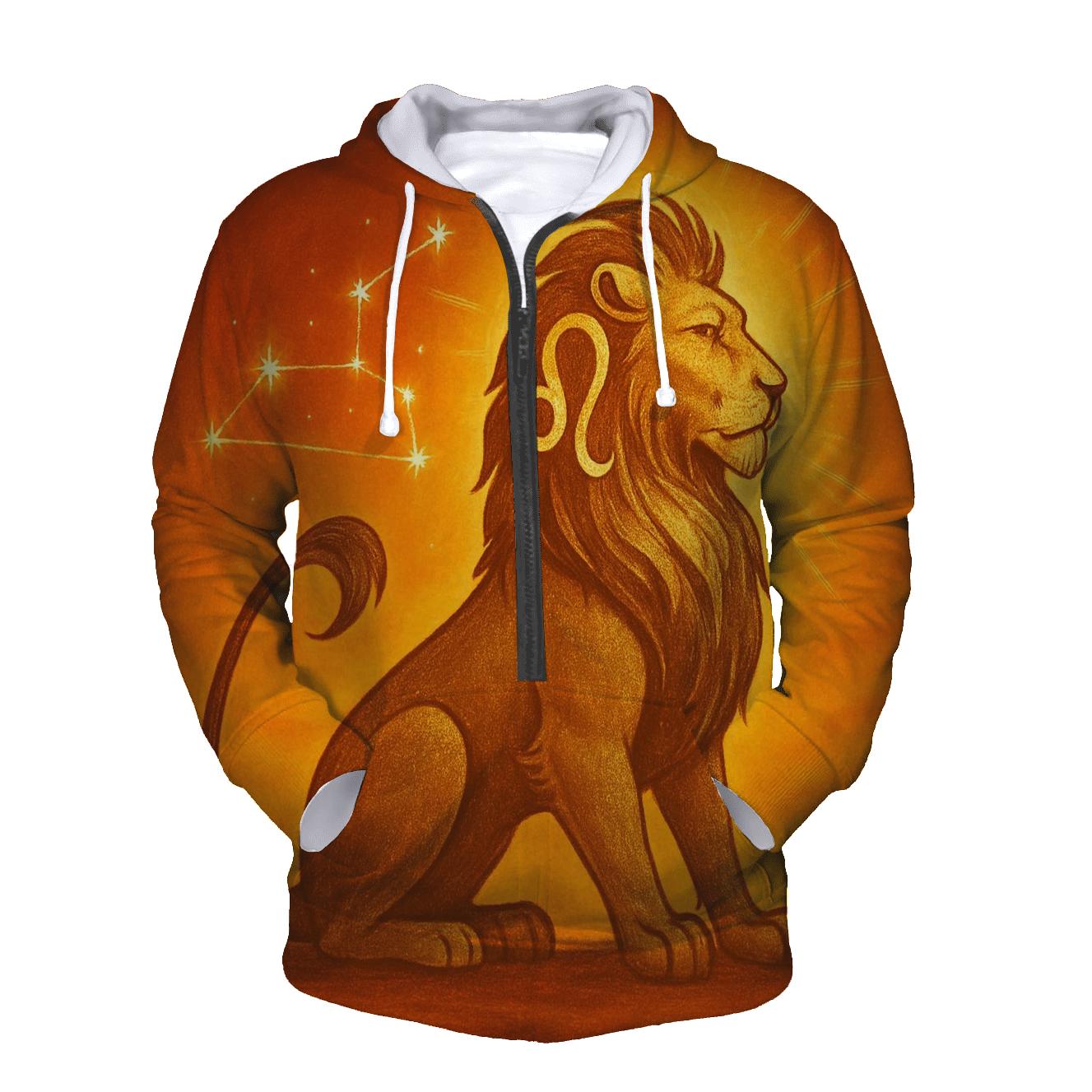 Leo Solar Flare Lion Artwork pullover hoodies