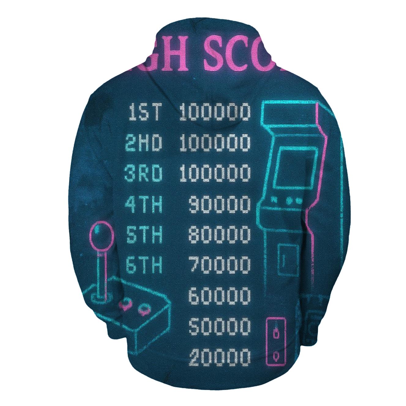 Retro Arcade Pixel Night lightweight hoodies