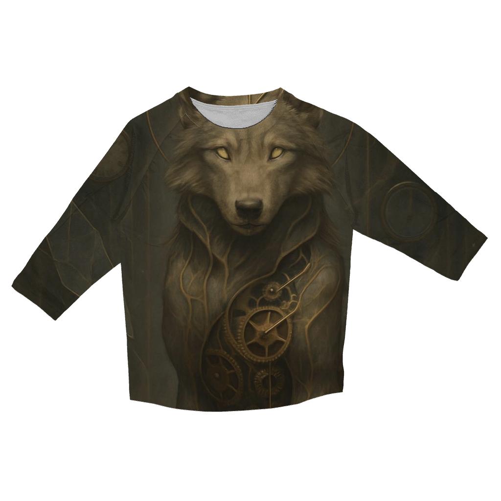 Clockwork Wolf Oracle trendy 3/4 sleeve tops