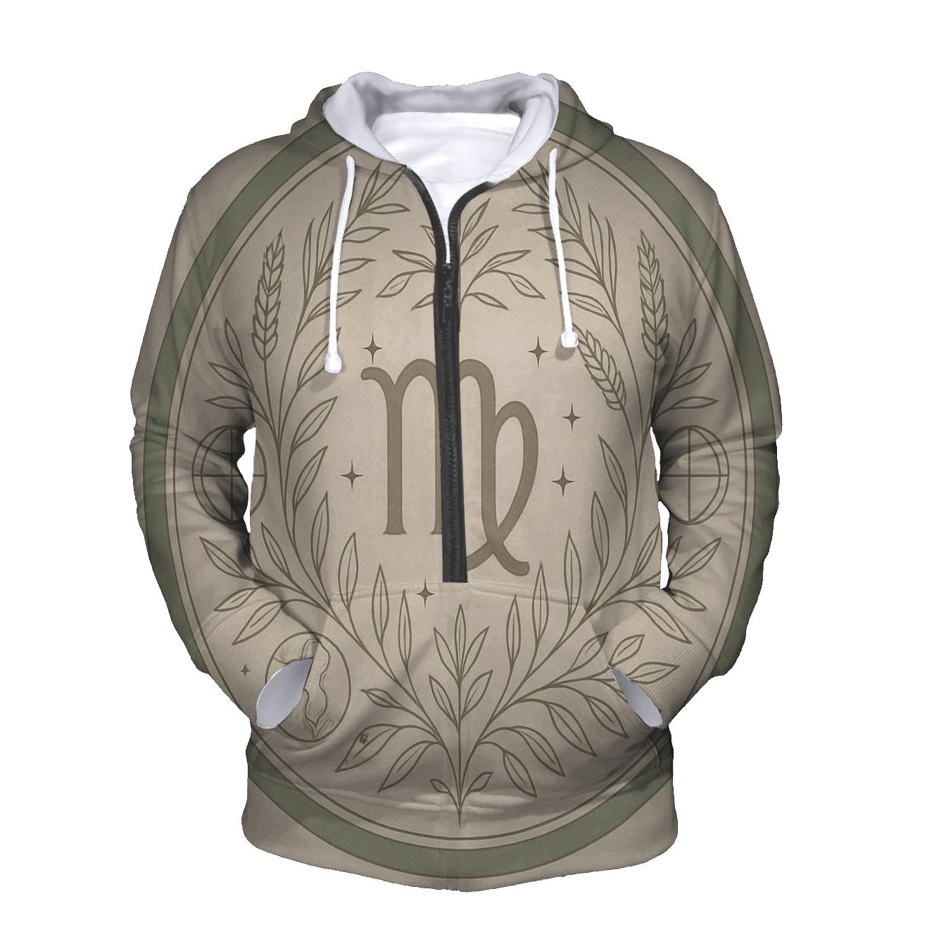 Virgo Earth Mandala Pattern heavyweight hoodies