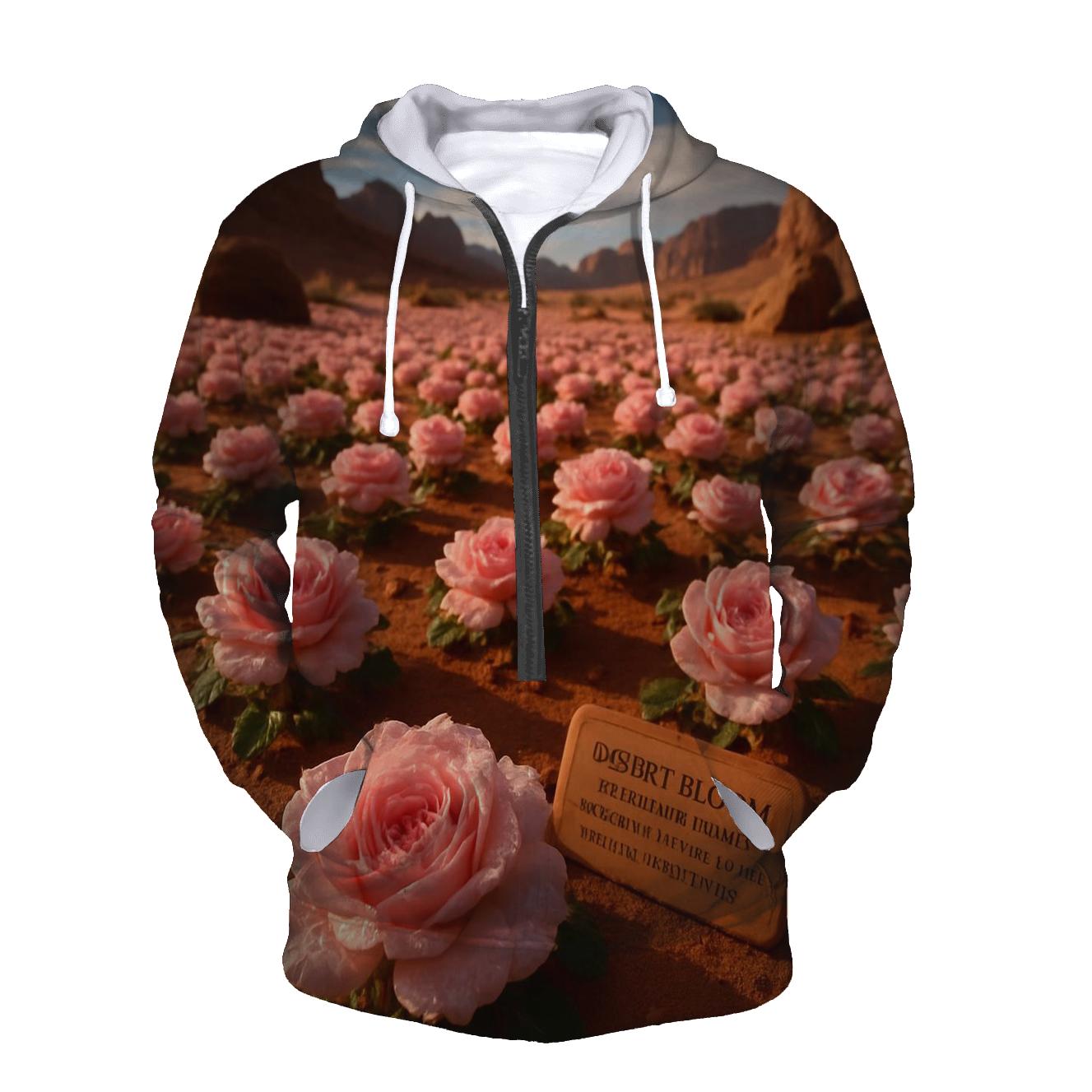 Desert Nubian Rose After Rare Rain premium hoodies