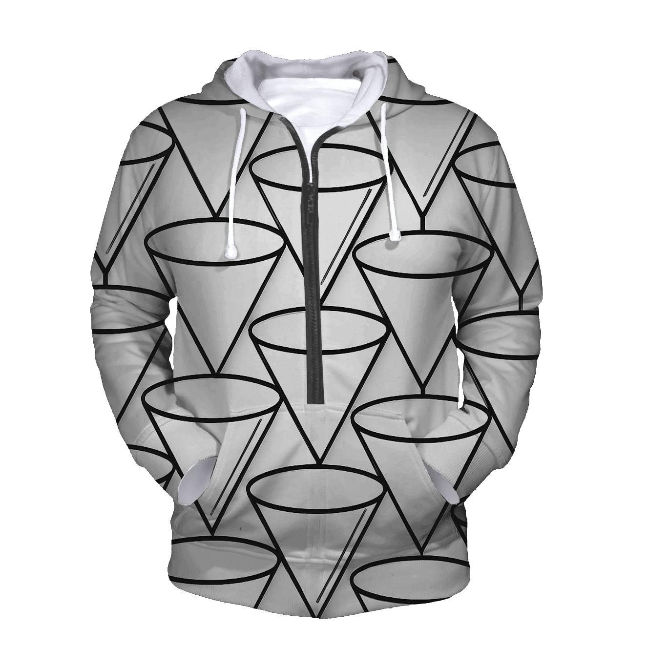 Filter Grid Geometry graphic hoodies