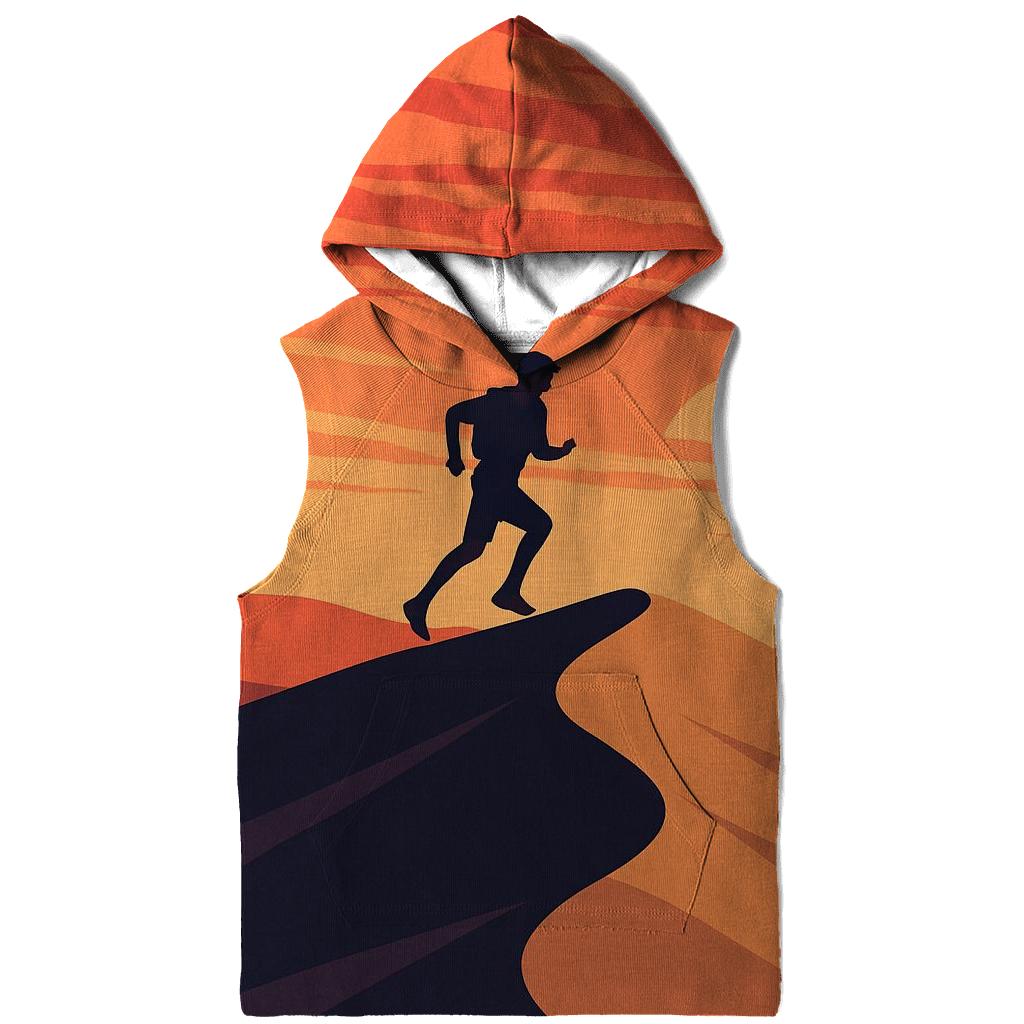 Trail Running Sunset Silhouette pullover hoodies